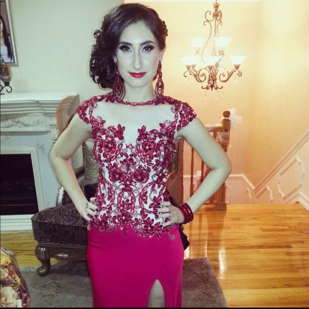 size 2 Red evening Gown Jovani style # 74236